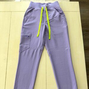 Figs Lavender Dew Zamora High Waisted Jogger Scrub Pants - XXS